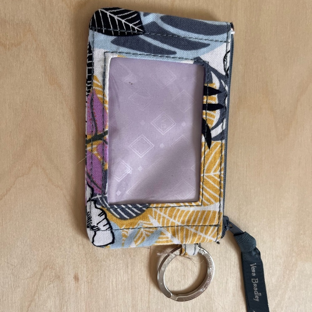 Vera Bradley Purple and Black Wallet Keychain brand new never used - Picture 2 of 2